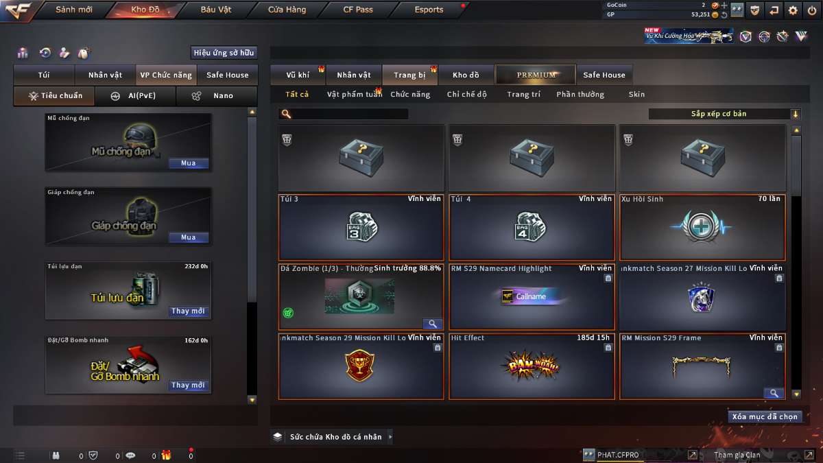 shop acc cf uy tin gia re